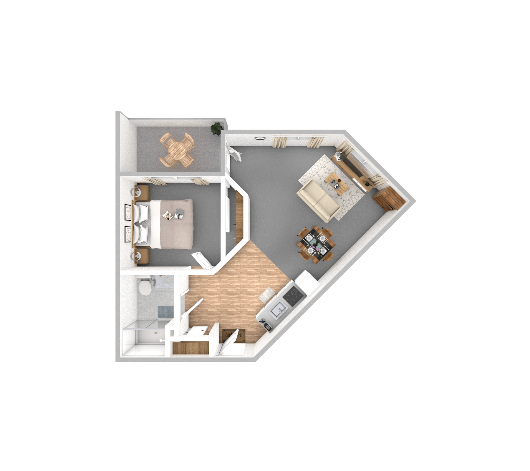 One Bedroom | One Bathroom