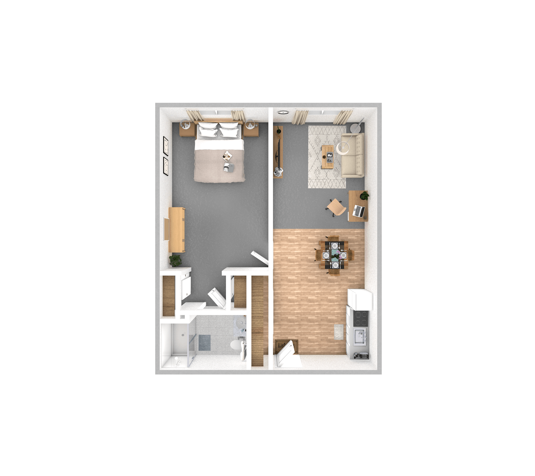 One Bedroom | One Bathroom